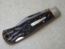 Remington 1999 Bone R1303-D Damascus Lockback Knife