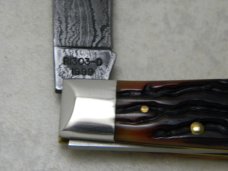 Remington 1999 Bone R1303-D Damascus Lockback Knife