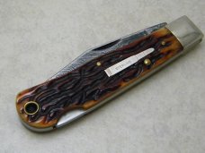Remington 1999 Bone R1303-D Damascus Lockback Knife