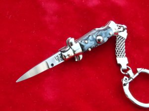 2-3/4" Horn Mini Stiletto Keychain Knife -made in italy