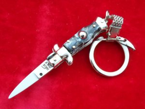 2-3/4" Horn Mini Stiletto Keychain Knife -made in italy II