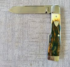 Bobby Toole Mammoth Bent Gunstock Spear..Cpm154..3 15/16"..fluted Integral Bolsters..coa and pouch.