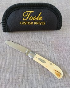 Bobby Toole Mammoth Zulu ...Cpm154..3.75" closed..fluted Integral Bolsters..coa and pouch.