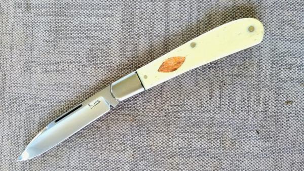 K'roo Giraffe Bone Zulu..Rwl34..4"..Fluted bolsters..filework..Dyed Bone Zulu War Shield..coa/slip 
