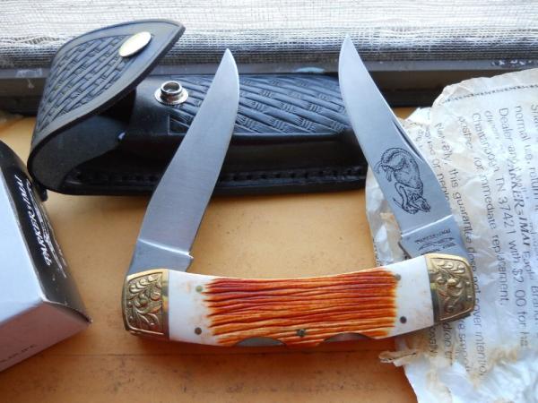 Vintage Parker Wildlife Series Gray Wolf with Bone Stag handles Japan