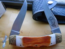Vintage Parker Wildlife Series Gray Wolf with Bone Stag handles Japan