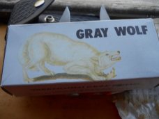 Vintage Parker Wildlife Series Gray Wolf with Bone Stag handles Japan