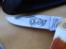 Vintage Parker Wildlife Series Gray Wolf with Bone Stag handles Japan