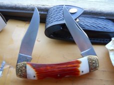 Vintage Parker Wildlife Series Gray Wolf with Bone Stag handles Japan