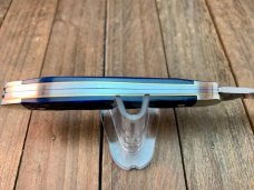 Hen and Rooster Bertram Cutlery Little Mustang Whittler Dark Blue Jigged Bone MG13