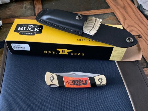 Brian Yellowhorse Custom Buck 110 : Spirit Chief Lockback