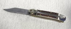OLDER 8cm HUBERTUS SOLINGEN GERMANY GENUINE STAG LEVER LOCK WITH BOX & PAPER WORK WRITTEN IN GERMAN