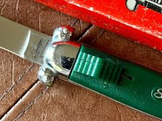 Super Automatic Out The Front (OTF), Green Handle, Hard To Find, Rostfrei Mark, Othello Logo