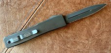 Microtech Ultratech From 2004, Black Tactical With Black Serrated Blade, Unused With Box 