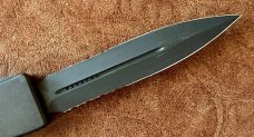 Microtech Ultratech From 2004, Black Tactical With Black Serrated Blade, Unused With Box 