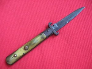 Rare Flli Dilorio Antique FROSOLNE Italian Shell Puller Picklock STILETTO Switchblade Knife