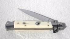 NEW FRANK BELTRAME 9" FLAT GRIND BLADE ACRYLIC IVORY ITALIAN STILETTO
