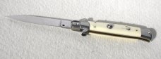 NEW FRANK BELTRAME 9" FLAT GRIND BLADE ACRYLIC IVORY ITALIAN STILETTO