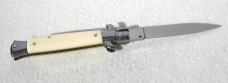 NEW FRANK BELTRAME 9" FLAT GRIND BLADE ACRYLIC IVORY ITALIAN STILETTO