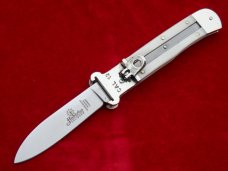 New 7-3/4" Bone Hubertus leverlock Shell-Puller automatic knife (11.KN.11 P) III