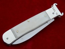 New 7-3/4" Bone Hubertus leverlock Shell-Puller automatic knife (11.KN.11 P) III