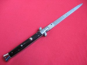 Vintage Italian 11" Vendetta Corsa Style Horn Stiletto Switchblade Knife.