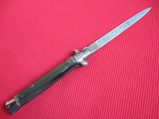 Vintage Italian 11" Vendetta Corsa Style Horn Stiletto Switchblade Knife.