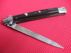 Vintage Italian 11" Vendetta Corsa Style Horn Stiletto Switchblade Knife.