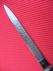 Vintage Italian 11" Vendetta Corsa Style Horn Stiletto Switchblade Knife.