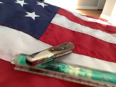 2007 Bulldog Brand, HAND MADE 1 Blade Barlow with Rams Horn Handles