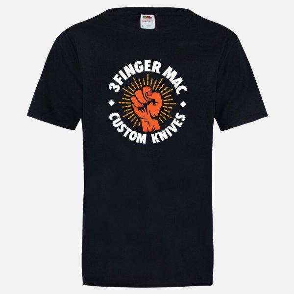 3FingerMac T-Shirt.....sizes small,medium, XL, 2XL, and 3xl.. receive a FREE shirt w/knife order