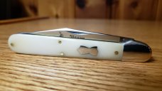 Great Eastern Cutlery 65 Ben Hogan Smooth White Bone Knife New, Mint Condition with Tube and button.