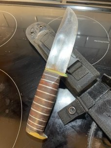 Vintage Hibbin Keith Guns & Ammo premium knife and aftermarket sheath