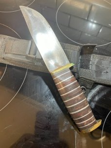 Vintage Hibbin Keith Guns & Ammo premium knife and aftermarket sheath