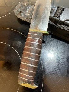 Vintage Hibbin Keith Guns & Ammo premium knife and aftermarket sheath