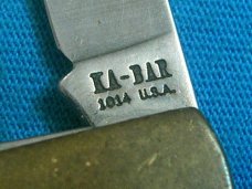 VINTAGE KABAR KA-BAR 1014 USA BARLOW BAREHEAD FOLDING POCKET KNIFE KNIVES OLD