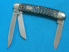 VINTAGE SCHRADE NY USA 855 RAZOR BLADE STAINLESS STOCKMAN CATTLEMANS FOLDING POCKET KNIFE KNIVES OLD