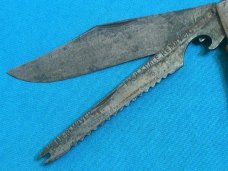 VINTAGE ANTIQUE PARISBEAD CHICAO USA COKE BOTTLE TRAPPER FISH FANCY FOLDING POCKET KNIFE KNIVES OLD