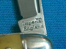 VINTAGE IMPERIAL ENGLAND SERPENTINE STOCKMAN FOLDING POCKET HUNTING PEN JACK KNIFE KNIVES OLD