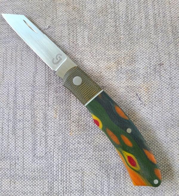 Grayson Jennings Native..Magnacut..Brook Trout carta..Micarta bolsters..3.75 clsd..coa