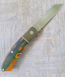 Grayson Jennings Native..Magnacut..Brook Trout carta..Micarta bolsters..3.75 clsd..coa