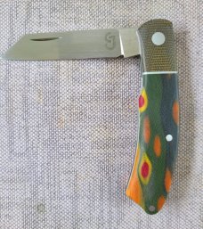 Grayson Jennings Native..Magnacut..Brook Trout carta..Micarta bolsters..3.75 clsd..coa