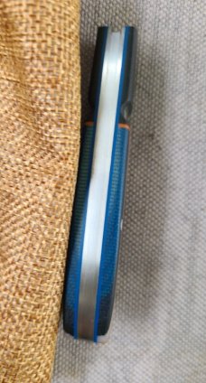 Grayson Jennings Curved Barlow..Sheepsfoot..Blanket Micarta scales..black bolsters..3.75 clsd..coa