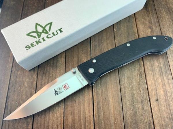 Seki Cut Designed by Bob Lum Manufactured by Haruo Suetake Seki Japan G-10 Handles D2 Blade Seki Cut Designed by Bob Lum Manufactured by Haruo Suetake Seki Japan G-10 Handles D2 Blade