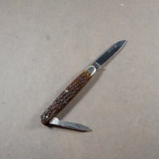E.C. Simmons Keen Kutter - Unique Pattern W/ Etch Still Visible - Bare end Jigged Bone Pen Knife