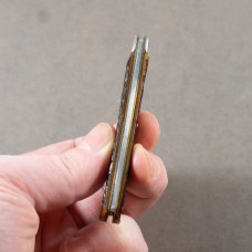E.C. Simmons Keen Kutter - Unique Pattern W/ Etch Still Visible - Bare end Jigged Bone Pen Knife
