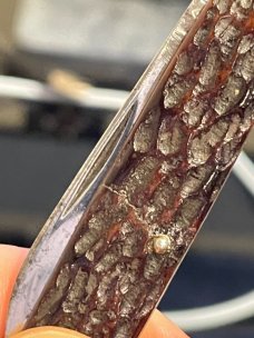 E.C. Simmons Keen Kutter - Unique Pattern W/ Etch Still Visible - Bare end Jigged Bone Pen Knife