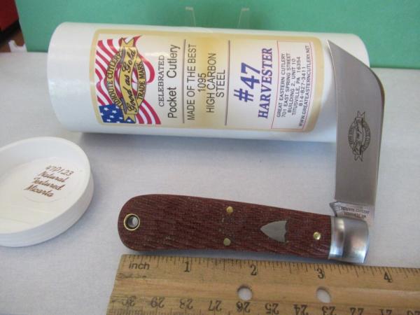 Great Eastern Tidioute Cutlery Micarta Harvester Model # 47P123