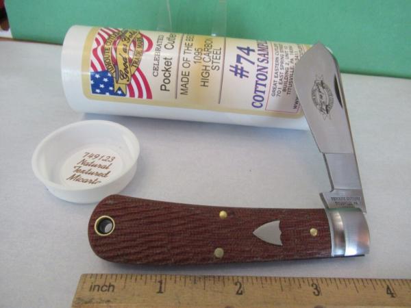 Great Eastern Tidioute Cutlery Micarta Cotton Sampler Model # 749123 Great Eastern Tidioute Cutlery Micarta Cotton Sampler Model # 749123