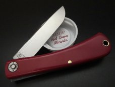 Great Eastern Cutlery #71 Bullnose Red Linen Micarta GEC 715121